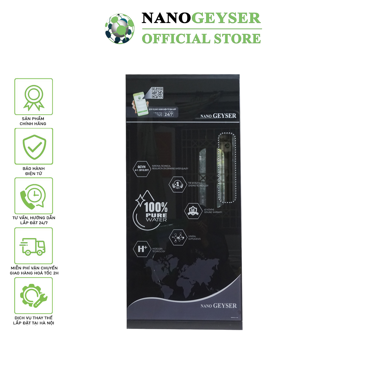 Vỏ tủ cường lực máy lọc nước Nano Geyser