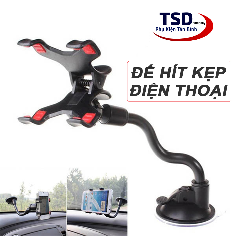 Đế hít kẹp điện thoại đa năng để bàn, xe hơi
