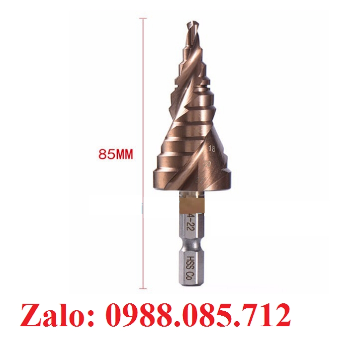 Mũi Khoan Tháp Thép Gió HSS Phủ CoBan M35 Khoan Inox 4-22mm Chuyên Khoan Inox Bền Khoan Sắc Ngọt, Mũi Khoan Inox, Mũi Khoan Bước Xoắn, Mũi Khoan Nón, Mũi Khoan Tầng, Mũi Khoan Bậc, Mũi Khoan Sắt Thép