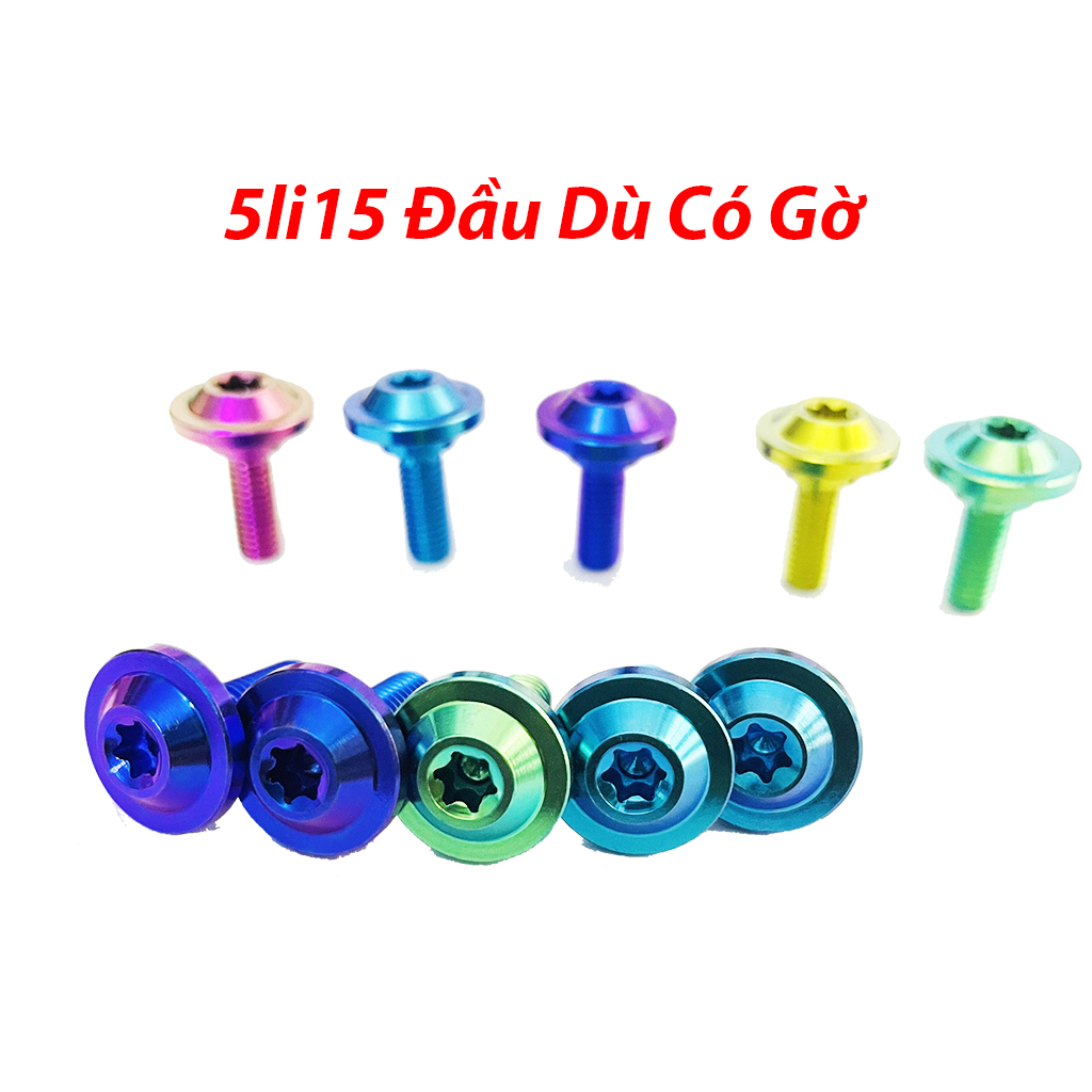 Ốc Titan Gr5 5li15 Có Gờ Gắn Dàn Áo Winner X/Msx Chống Rung Lắc/Ốc Mặt Đồng Hồ Sonic