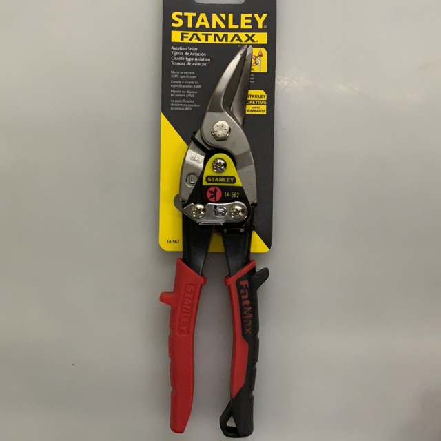 Kéo cắt tôn maxsteel mũi cong trái 10in - cán đỏ stanley 14-562