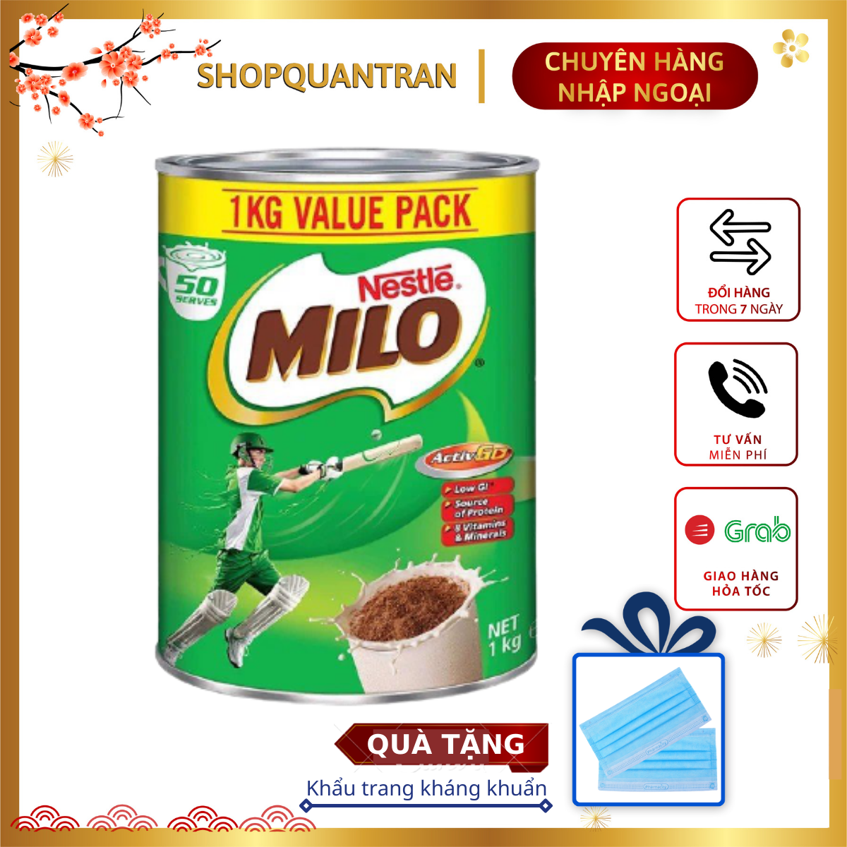 Sữa Bột Milo Úc Hộp 1 KG Date Mới Chính Hãng