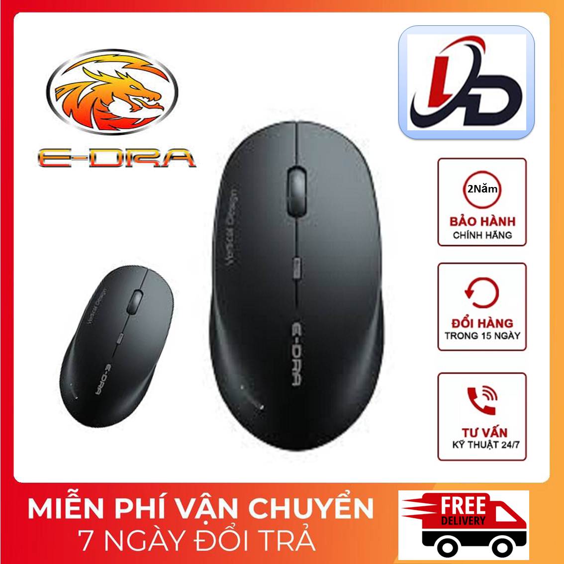 Chuột vi tính không dây chuột văn phòng chuột giải trí chuột gaming e-dra em604w