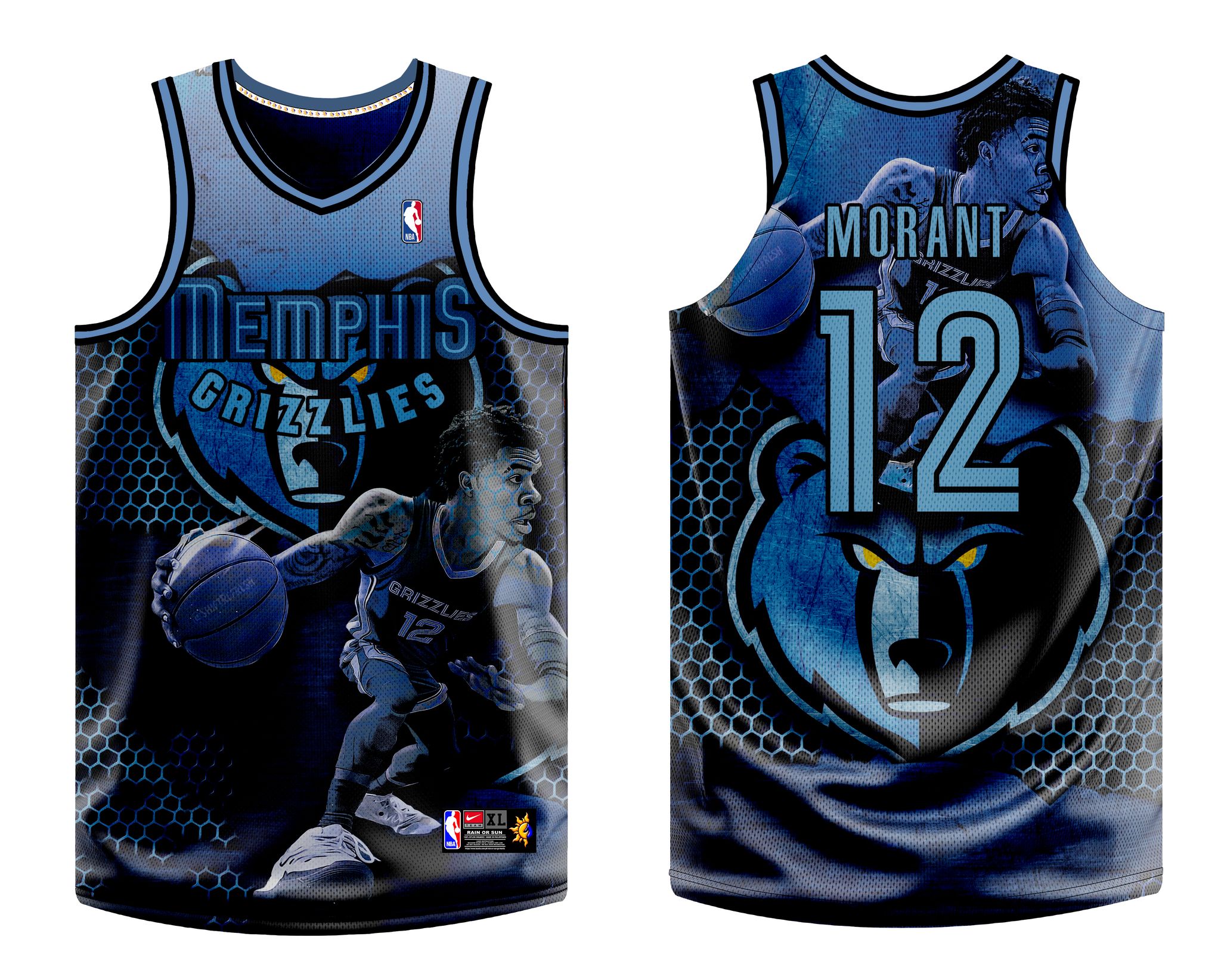 2020 Grizzlies Memphis Full Sublimated Jersey Designs (Summer