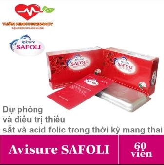 Safoli Avisure - sắt hữu cơ chuyên biệt cho bà bầu (hộp 60 viên)