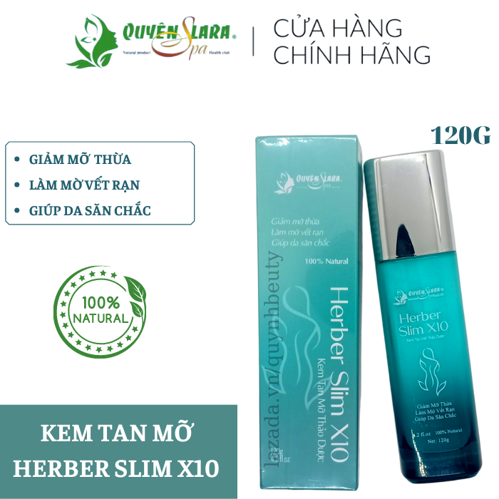 Kem Tan Mỡ Bụng Herber Slim X10 Quyên Lara Giảm Mỡ Bụng Cấp Tốc,Công Nghệ Nano Bạc Đột Phá Hiệu Quả Gấp 10 Lần So Với Các Dòng Tan Mỡ Thông Thường 200ml