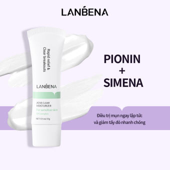 LANBENA Kem Giảm mụn Chăm sóc Da Acne Clear Moisturizer Kiểm soát dầu Tẩy da chết Ức chế vi khuẩn Làm dịu da Acne Clear Moisturizer Lotion 15g