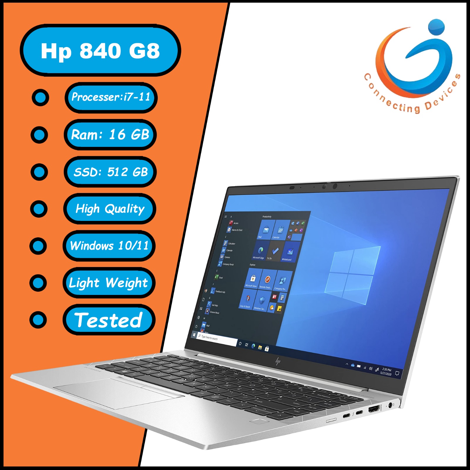HP EliteBook 840 G8 i7 11th Gen 16GB RAM 512GB SSD...