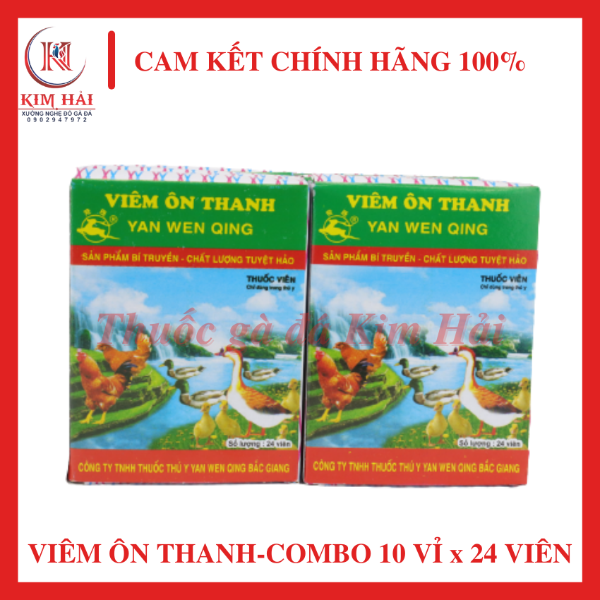 Viêm Ôn Thanh---phòng và t.r.ị các bệnh đường hô hấp,phân xanh phân trắng cho gà đá.