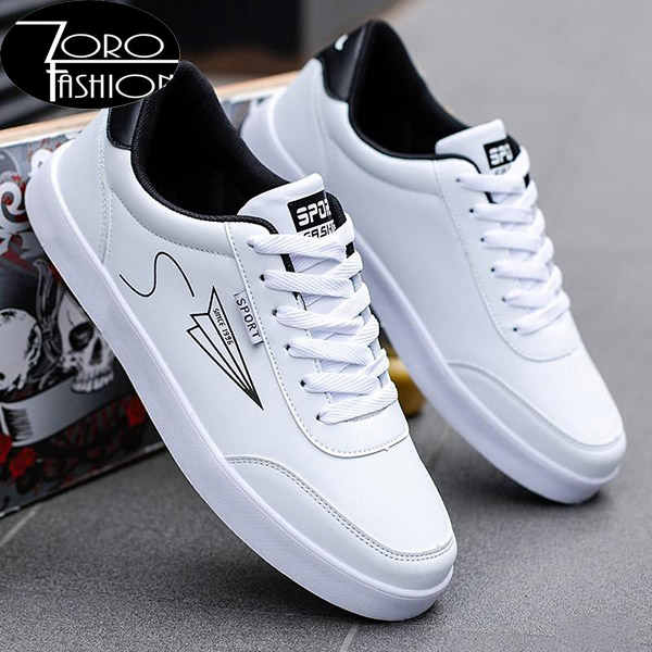 Giày nam thể thao sneaker ZRO-Fashion trắng đẹp cổ cao cho học sinh đi học đi làm cao cấp Mã CDT-1