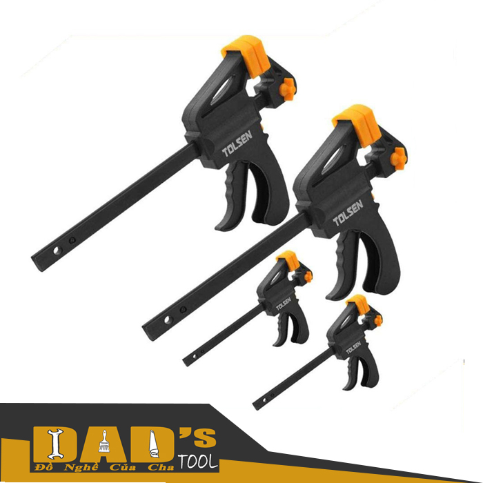 Bộ 4 kẹp nhanh chữ f 4"/6" - tolsen 10209