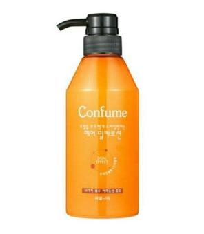 Dầu Xả khô dưỡng và tạo kiểu Tóc Welcos Confume Hàn Quốc 400ml - chai cam