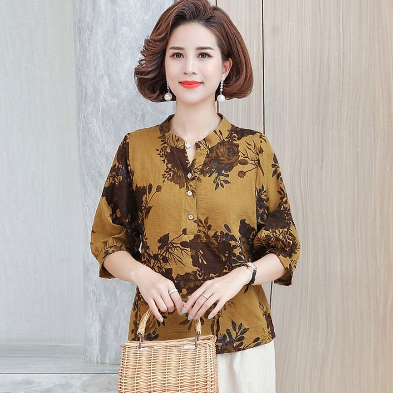 Áo trung niên tay lỡ cổ V