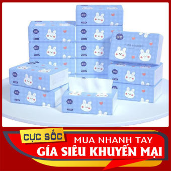 Khăn Giấy Rút Để Bàn Đa năng Hình Thỏ- Khăn Giấy Hình Thỏ Siêu Dai , Siêu Bền, Siêu Dễ Thương THùng 40 Gói