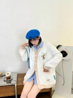 Áo Khoác Cadigan Logo THEL Trẻ Trung Sành Điệu