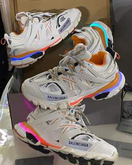 Giày Sneaker Nam Nữ Balen Led 3.0 Track Trắng Cam