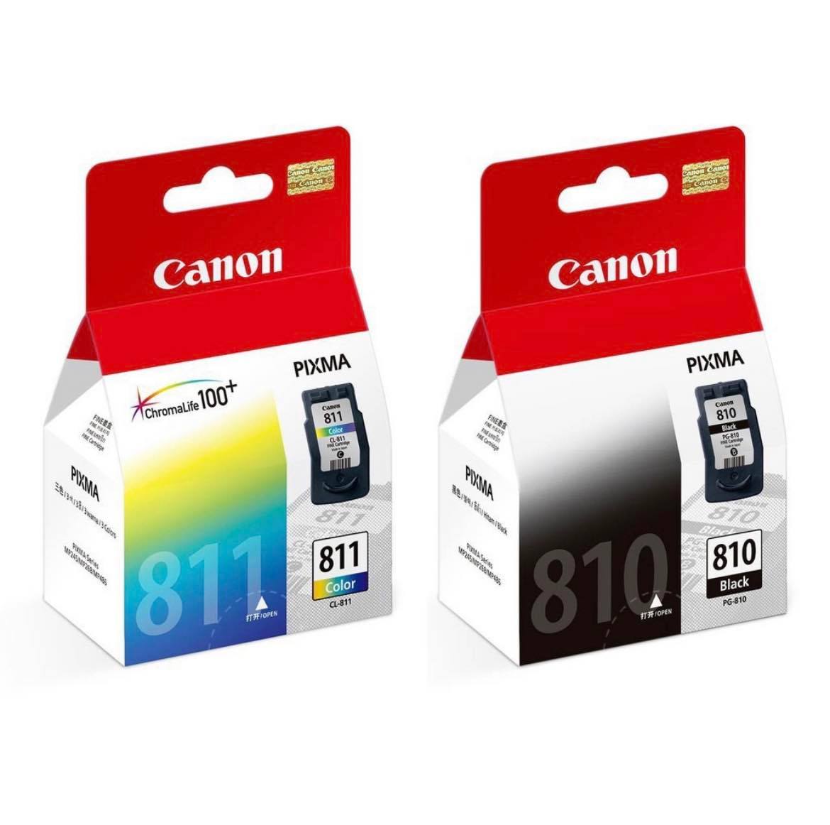 Canon PG 810 Black + CANON CL-811 TRI COLOR Made in Japan ราคา 1,335 บาท*ส่งฟรี