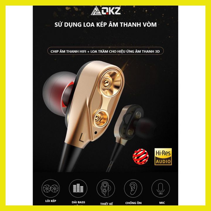 Tai nghe nhét tai CK8 giắc cắm 3.5mm dành cho điện thoại chống ồn pass chuẩn nghe êm