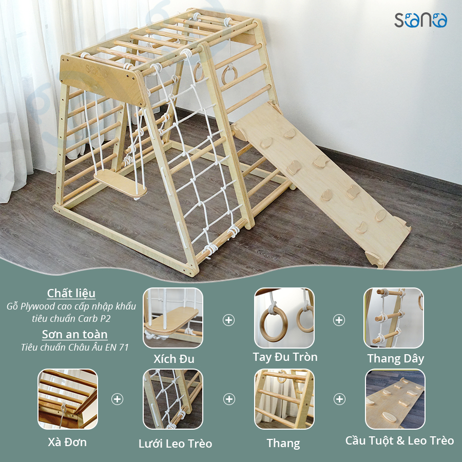 Xà đu đa năng 8 trong 1 Sono - Mang công viên về nhà