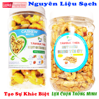 Combo 2 Hộp: Hạt Điều Da Cá Rang Mật Ong 230GR và Hạt Điều Rang Tỏi Ớt 250GR Tâm Đức Thiện - Thực Phẩm Ăn Liền – Đồ Ăn Vặt Lazada bánh kẹo quà Tết