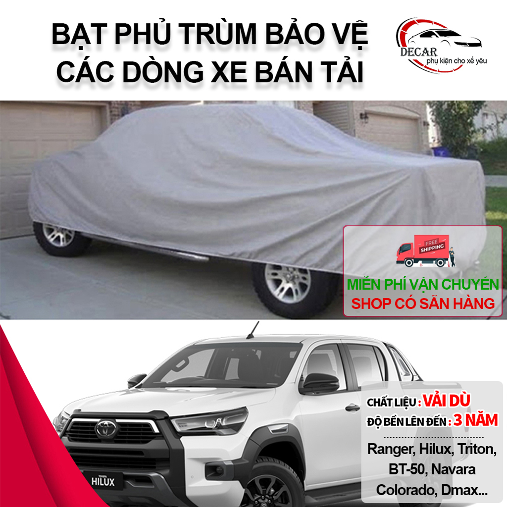 Bạt phủ xe ô tô bán tải chống nước , chống cháy , chống xước, bạt phủ trùm xe bán tải Ranger, Hilux, Triton, BT-50, Navaxe hơi, bat phu xe hoi, bạt xe hơi, xe ôtô 4 chỗ đến 7 chỗ có lớp bạc phản quang