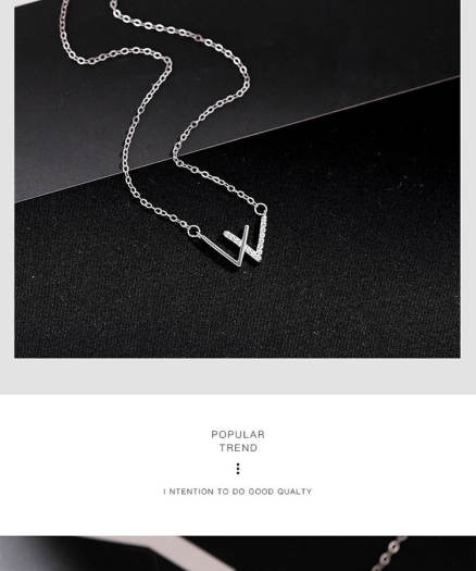 Dây chuyền S925 cao cấp hình chữ W đơn giản nhẹ nhàng, nữ tính