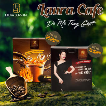 Combo 2 Hộp Cafe Nhật Kim Anh - Cà Phê Nấm Linh Chi và Cafe Đông Trùng Hạ Thảo Laura Coffe