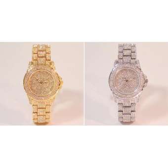 Đồng hồ thời trang nữ LuCean đính cườm dây kim loại