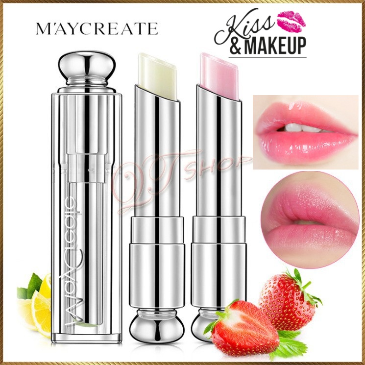 Son dưỡng môi thâm nhạt MAYCREATE đổi màu theo nhiệt độ Hồng Hào Căng Bóng
