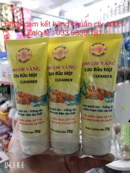 sữa rửa mặt nghệ linh chi vàng 70g [ chuẩn hàng cty 100%]