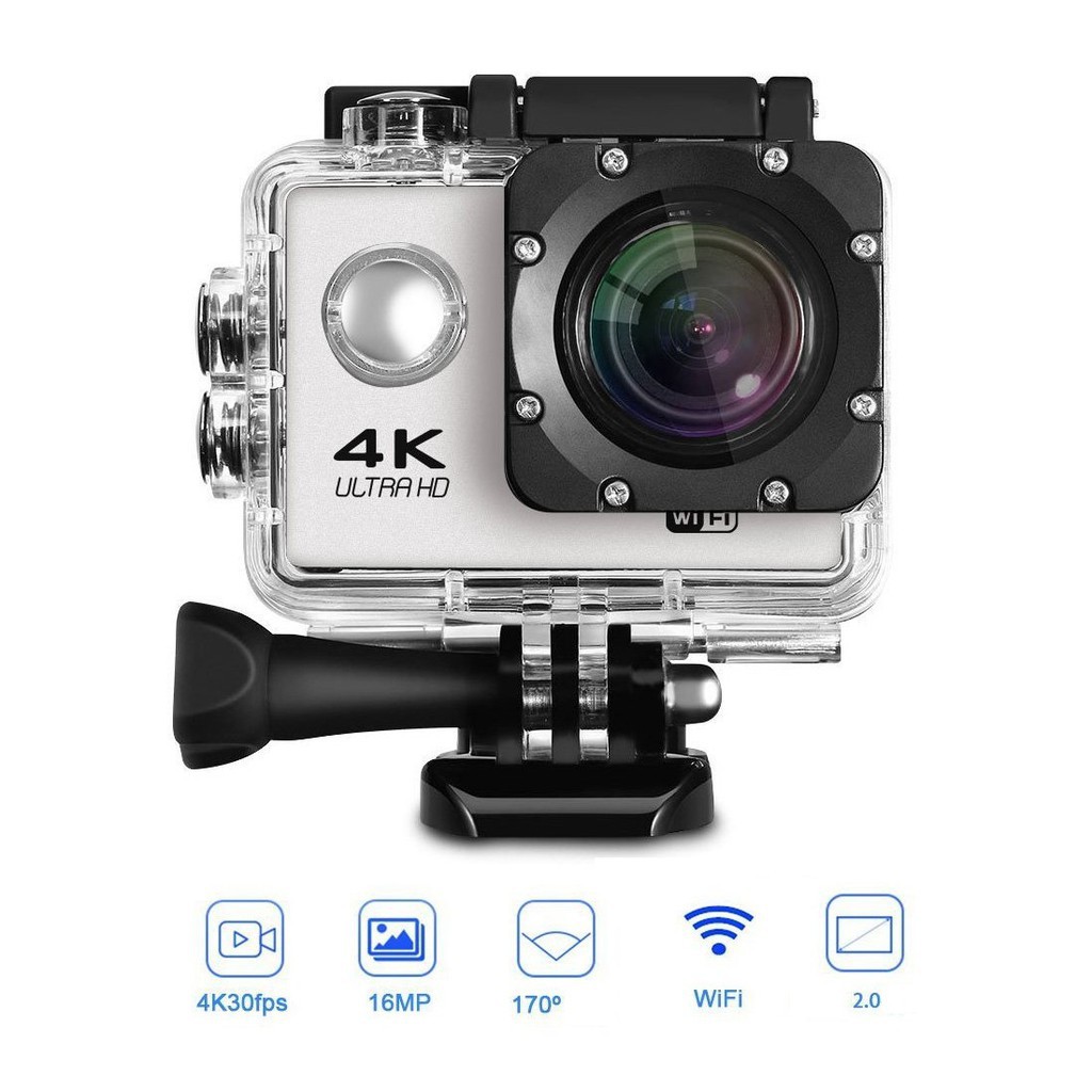 CAMERA A19 -4K CÓ REMOTE FULL BOX Camera hành trình 3.0 FULL BOX HD 4k Cam A19 - Camera hành trình mini chống nước chống rung