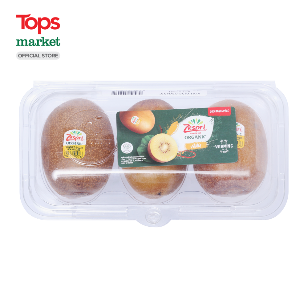 Kiwi Vàng Zespri New Zealand Organic 375G (Hộp 3 Trái) Tony (S) - Siêu Thị Tops Market