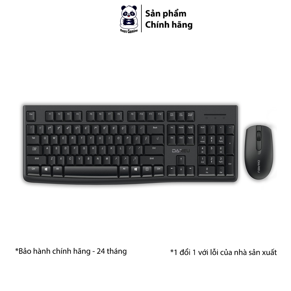 Bộ Bàn Phím Chuột Không Dây Dareu LK186G