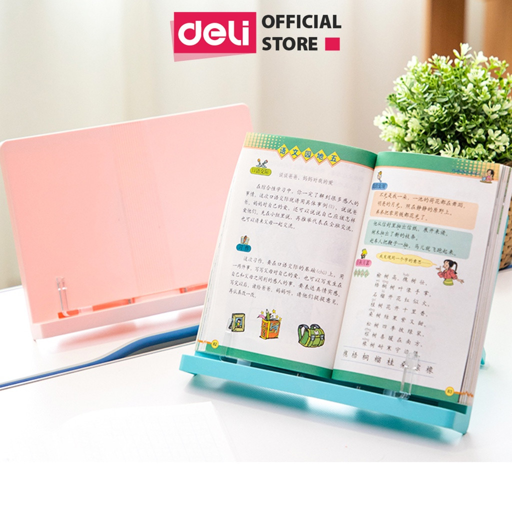 Giá đỡ sách kẹp sách chống cận thị DELI- có thể gấp gọn, chống gù lưng cho bé - 70530