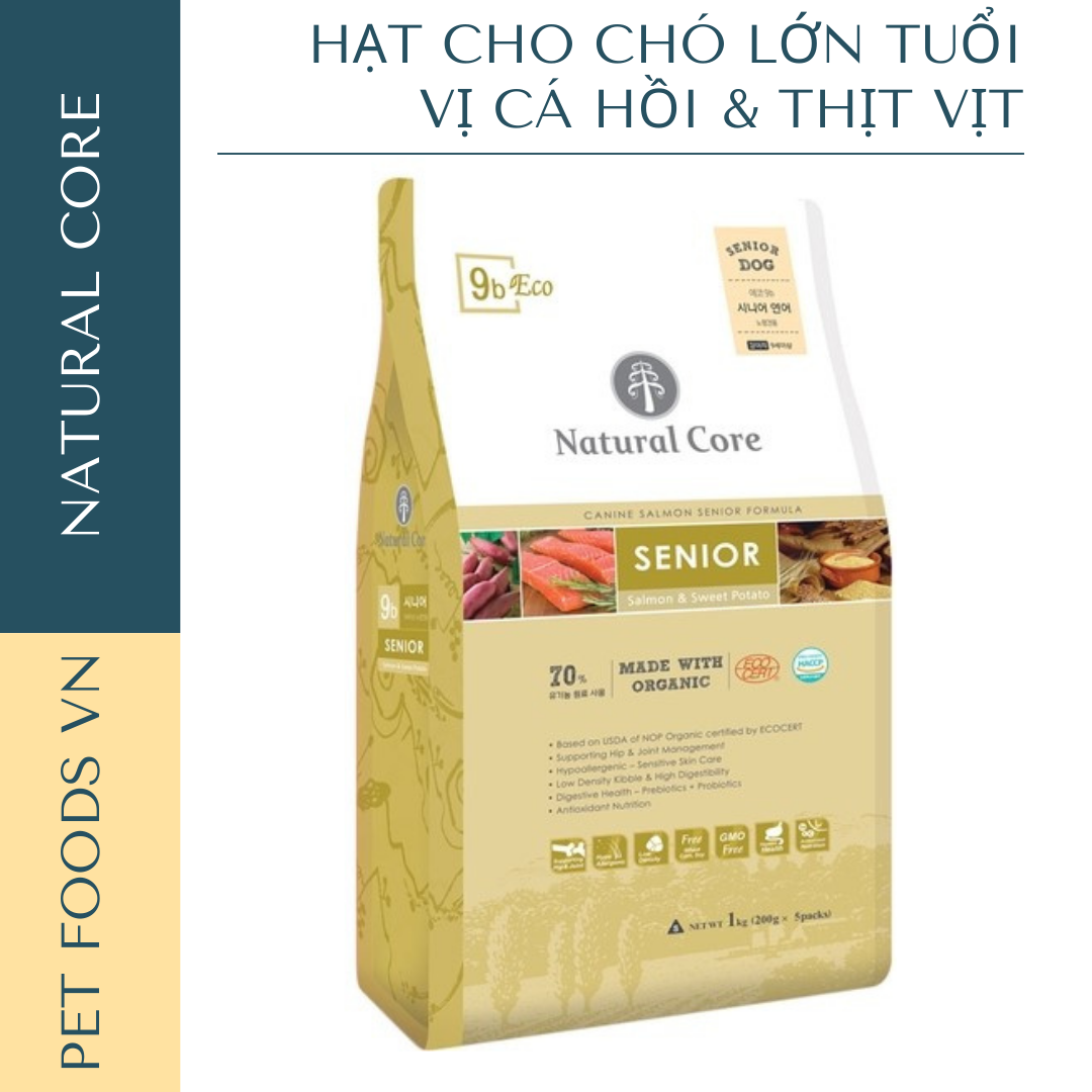 Hạt cho chó già natural core senior dog 1kg