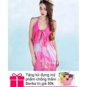 Khăn choàng / sarong đi biển + Túi đựng mỹ phẩm