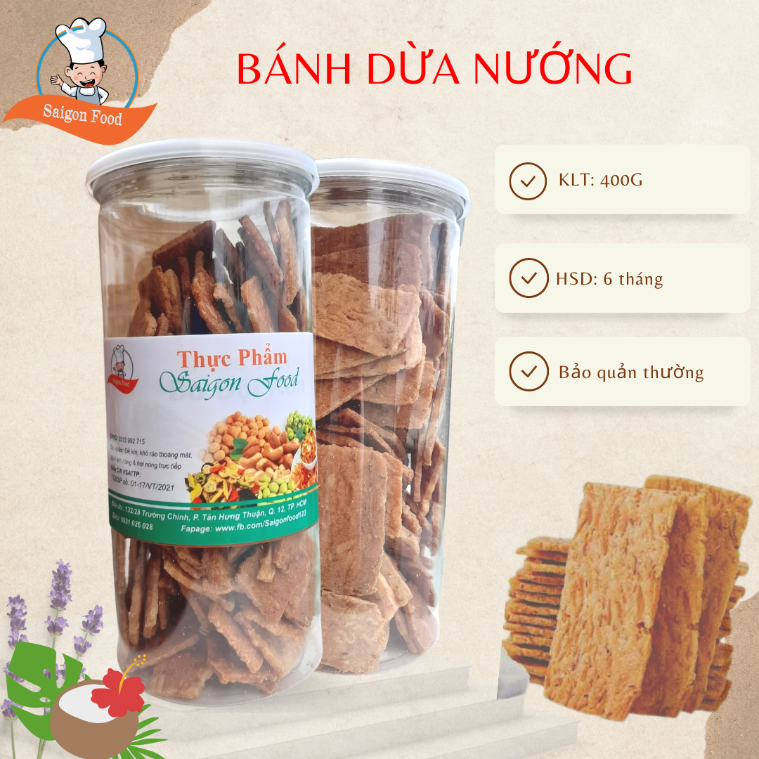 400g bánh dừa nướng thơm ngon đậm vị dừa | saigonfood