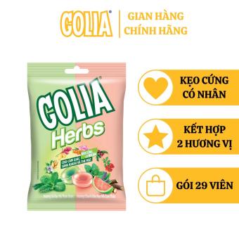 TÚI KẸO GÓI NHỎ GOLIA THẢO MỘC NHÂN BAC HÀ, CHANH ĐÀO 95,5GR