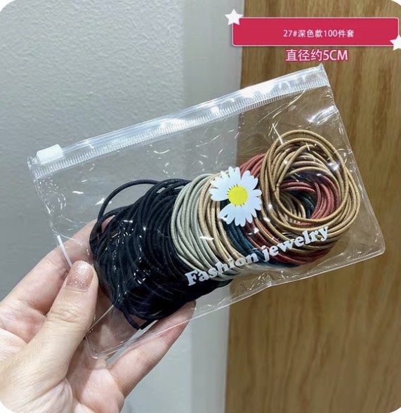 Sét 100 dây cột tóc cho bé kèm túi đựng tiện dụng - phukienteen