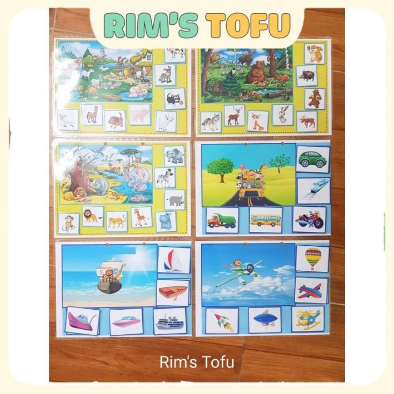 Học liệu bóc dán 'có những gì trong tranh? - đồ chơi giáo dục sớm montessori