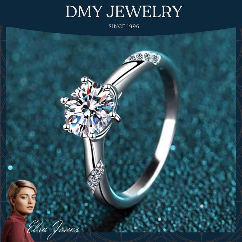 DMY Jewelry Moissanite Jewelry/Diamond Ring For Women/Moisanite Ring/Woman Jewellery Ring/925 Silver Ring/Moissanite Diamond Ring/Silver Ring Women/Moissanite Ring Gra/Moissanite Ring 0.5 Caret/2CT Moissanite Ring  Engagement Ring/Galaxy Shining