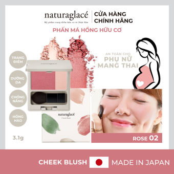 Phấn má hồng hữu cơ naturaglacé từ Nhật Bản (02 - Rose)