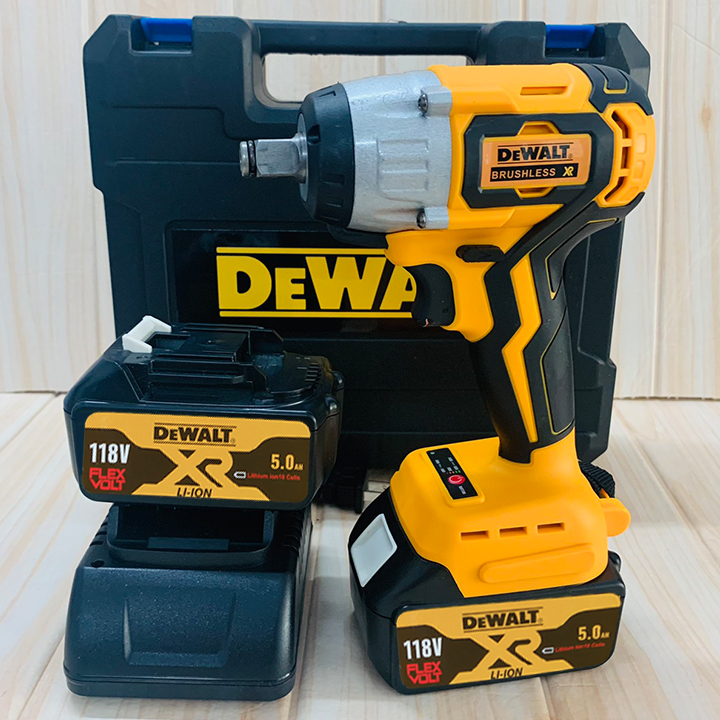 Bộ Máy Siết Bulong Cầm Tay Dùng Pin Dewal 118V 2pin - Máy siết bu lông, vặn ốc nồi xe tay ga - Máy siết ốc, máy bắn bulong , máy siết bu lông