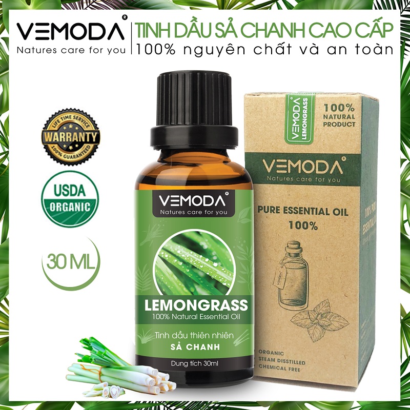 Tinh dầu Sả chanh cao cấp 30ml | Lemongrass Essential Oil.  Tinh dầu xông phòng. Tinh dầu thơm phòng mùi hương Sả chanh giúp kháng khuẩn, khử mùi, thanh lọc không khí, đuổi muỗi