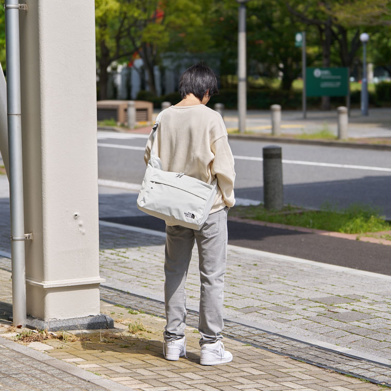 ★THE NORTH FACE★ White Label Hobo Shoulder Bag Large CREAM The North Face White Label Collection Hobo Bag, Men's
