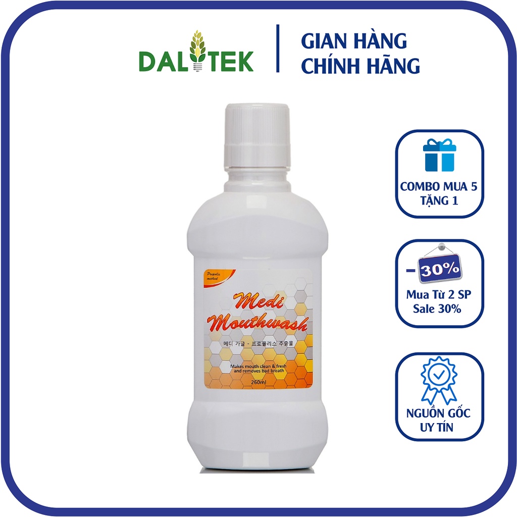 Nước Súc Miệng Medi Mouthwash Propolis Vị Keo Ong 260ml - Made In Korea - DALITEK VIỆT NAM