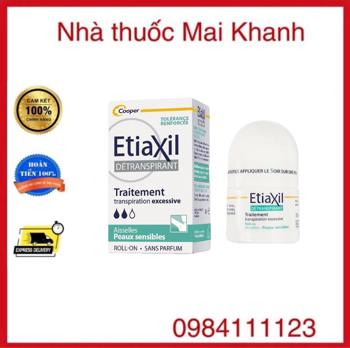 Lăn khử mùi Etiaxil 15ml