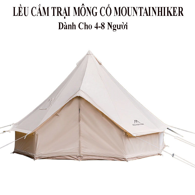 Lều cắm trại mông cổ dã ngoại - lều du lịch camping kích thước 3m - 4m dành cho 4-8 người