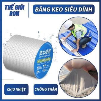 Băng Keo Siêu Dính, chống thấm Nhật Bản  Băng Keo Dán Chuyên Dụng Chống Thấm Công Nghệ Nhật Bản Dài 5m - Khổ Rộng 5cm