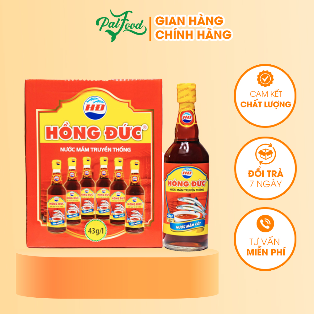 Nước mắm hồng đức 43 độ -combo 6 chai 500ml -palfood